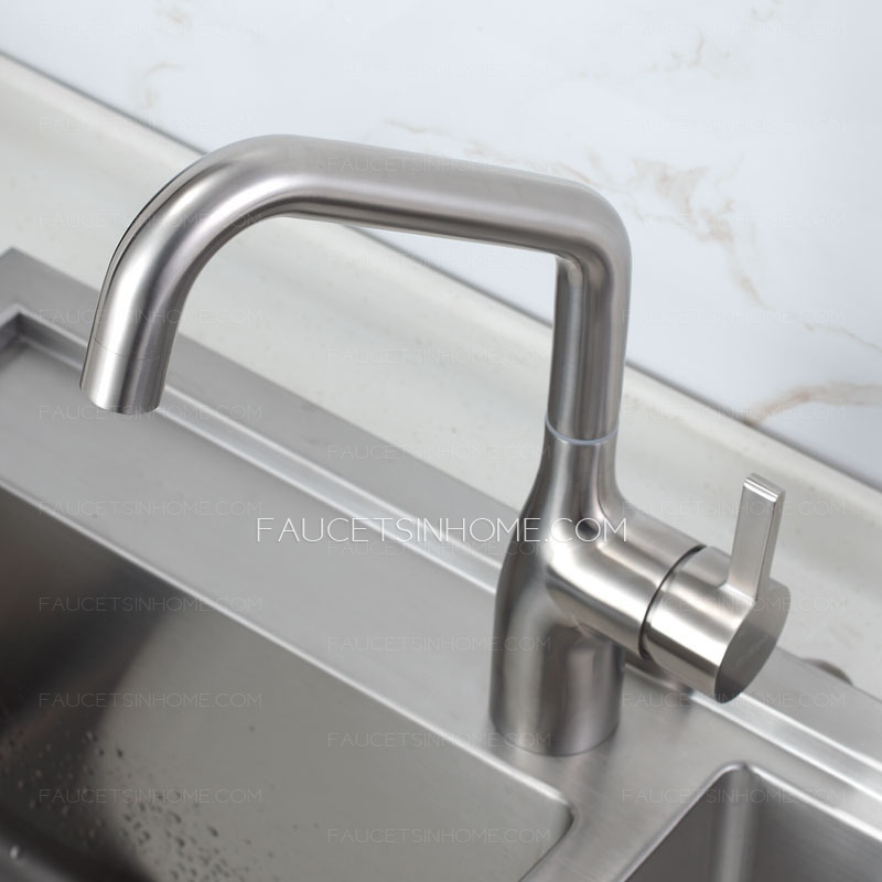 High End Rotatable Stainless Steel Kitchen Faucets Brushed Nickel