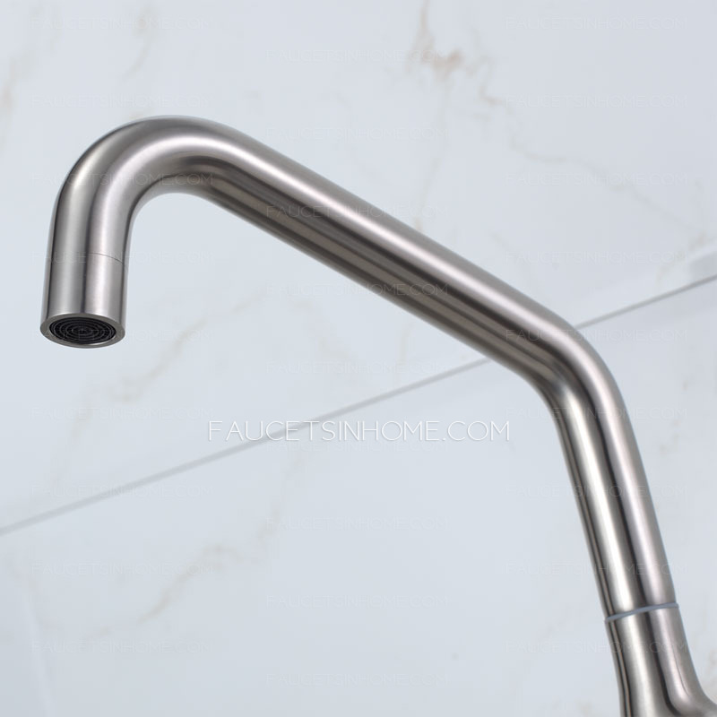 High End Rotatable Stainless Steel Kitchen Faucets Brushed Nickel