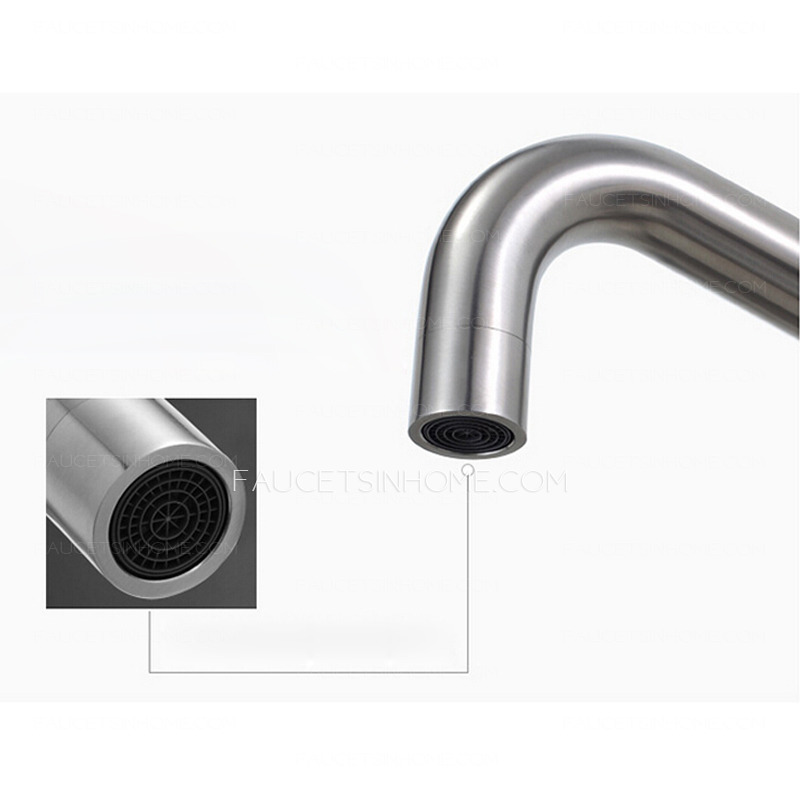 High End Rotatable Stainless Steel Kitchen Faucets Brushed Nickel