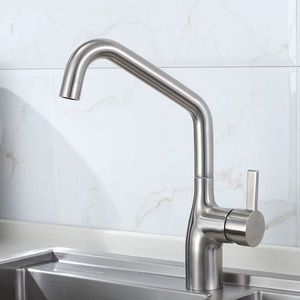High End Rotatable Stainless Steel Kitchen Faucets Brushed Nickel