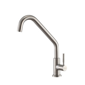 Inexpensive Single Hole Rotatable Kitchen Faucets Nickel Brushed