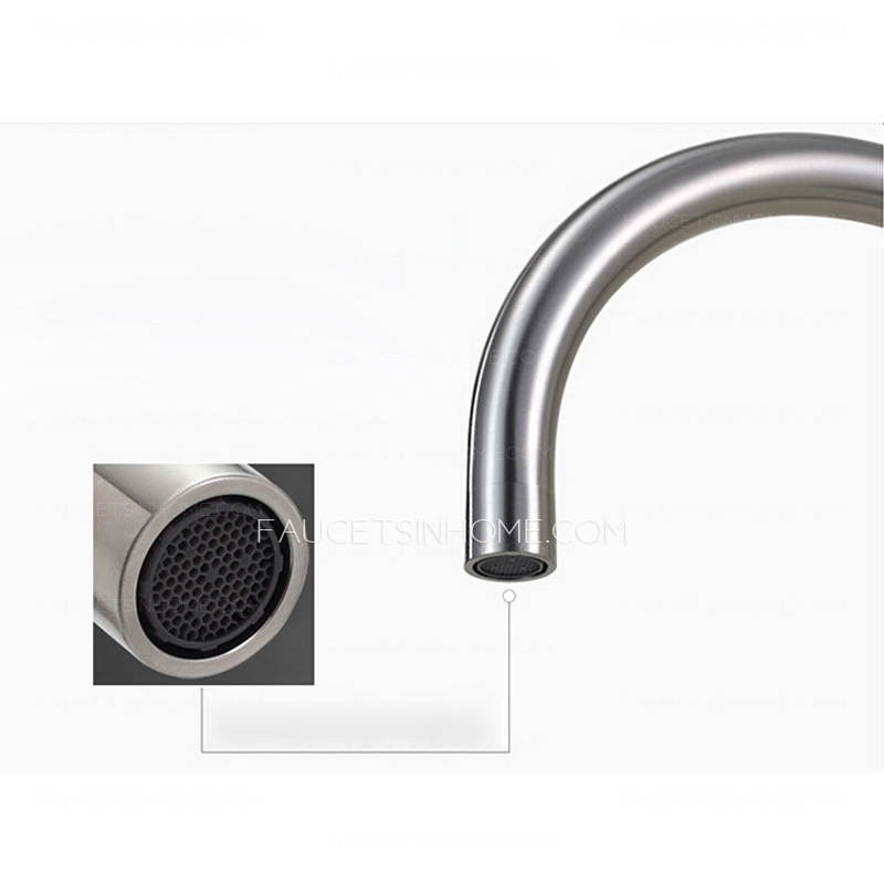 Designer Goose Neck Stainless Steel Kitchen Faucet Cold Water