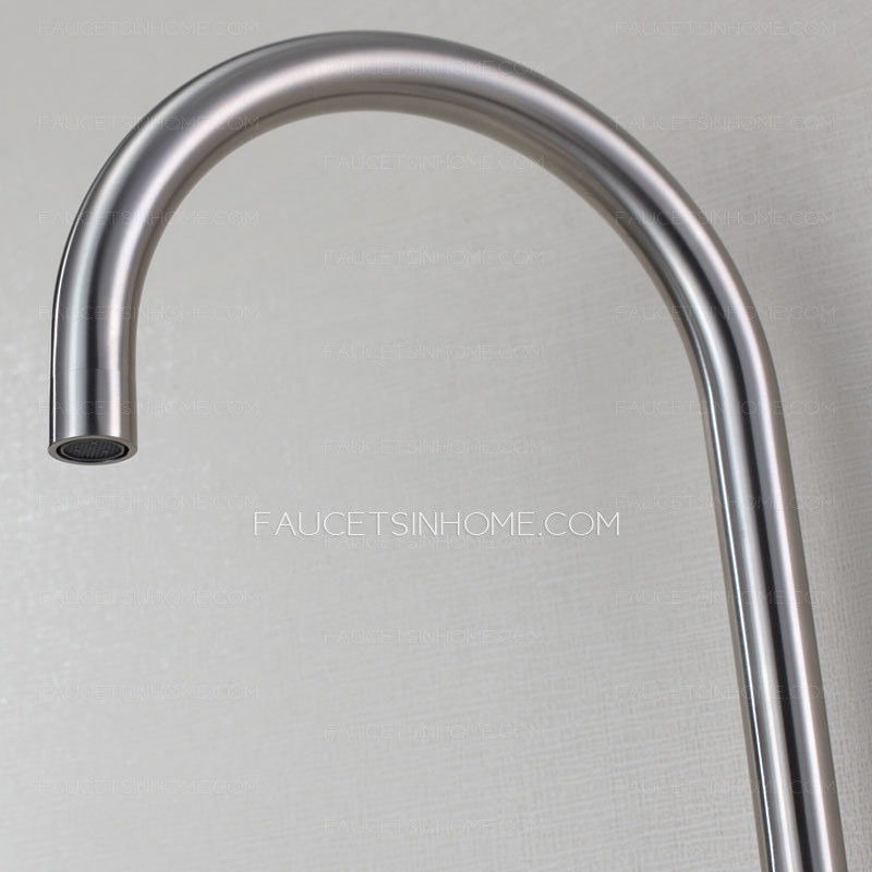 Designer Goose Neck Stainless Steel Kitchen Faucet Cold Water