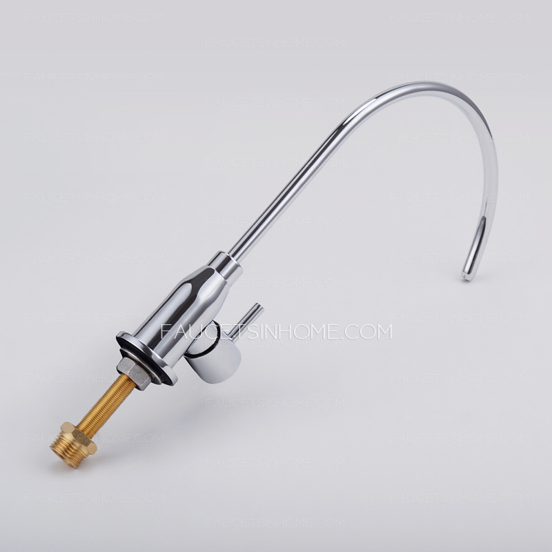 High Arc Silver Leading Free Brass Water Purifier Kitchen Faucets
