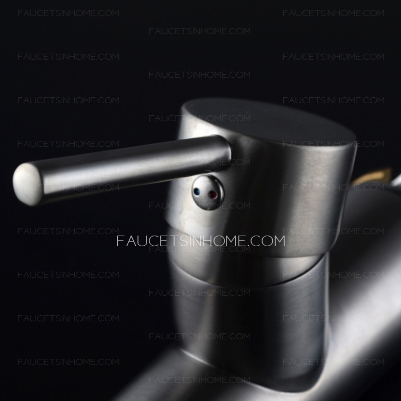 Commerical Brass Pullout Kitchen Faucet Wit Spray Nickel Brushed