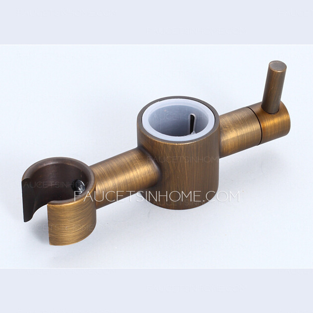 Antique Brass Ceramic Outside Wall Mount Shower Faucet System