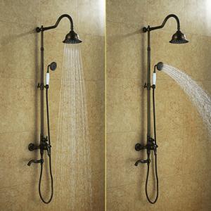 Unique Oil Rubbed Bronze Rotatable Top Shower Faucet System