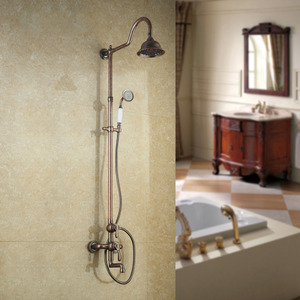 Unique Rose Rose Gold Brass Shower Faucet System