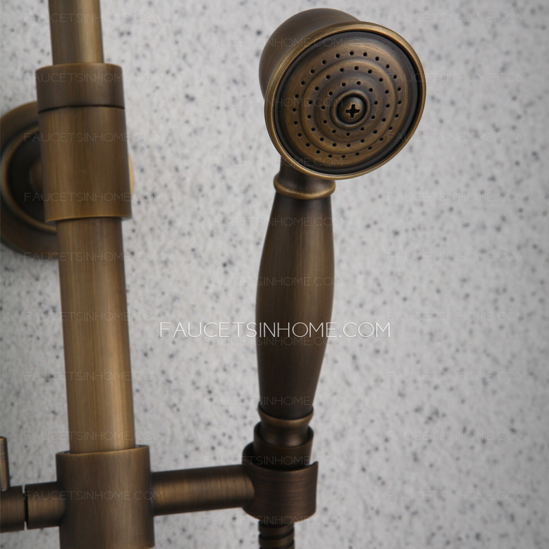 Top Rated Antique Bronze Brass Exposed Shower Faucets System