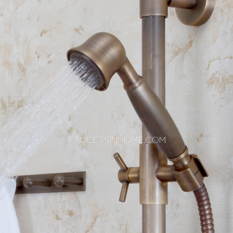Custom Antique Bronze Two Handle Exposed Shower Faucets System