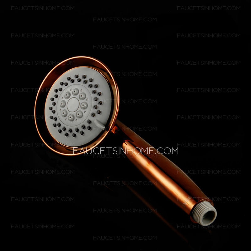 Luxury Rose Gold Brass Outdoor Shower Head And Faucets System