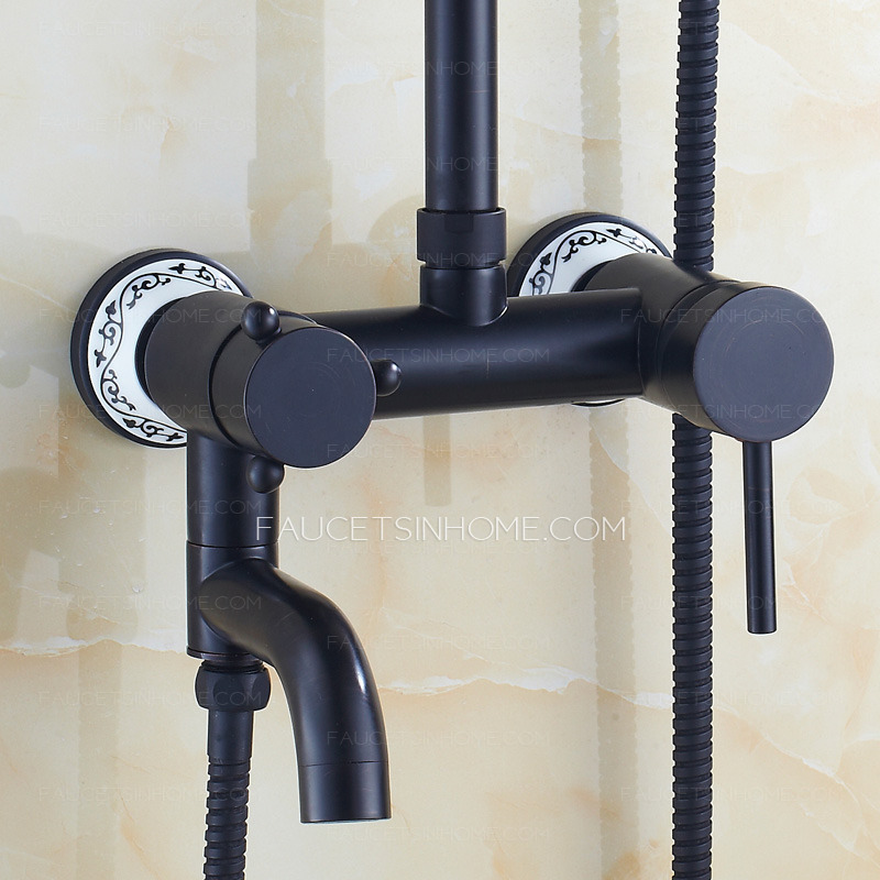 Best Oil Rubbed Bronze Ceramic Double Shower Faucet System
