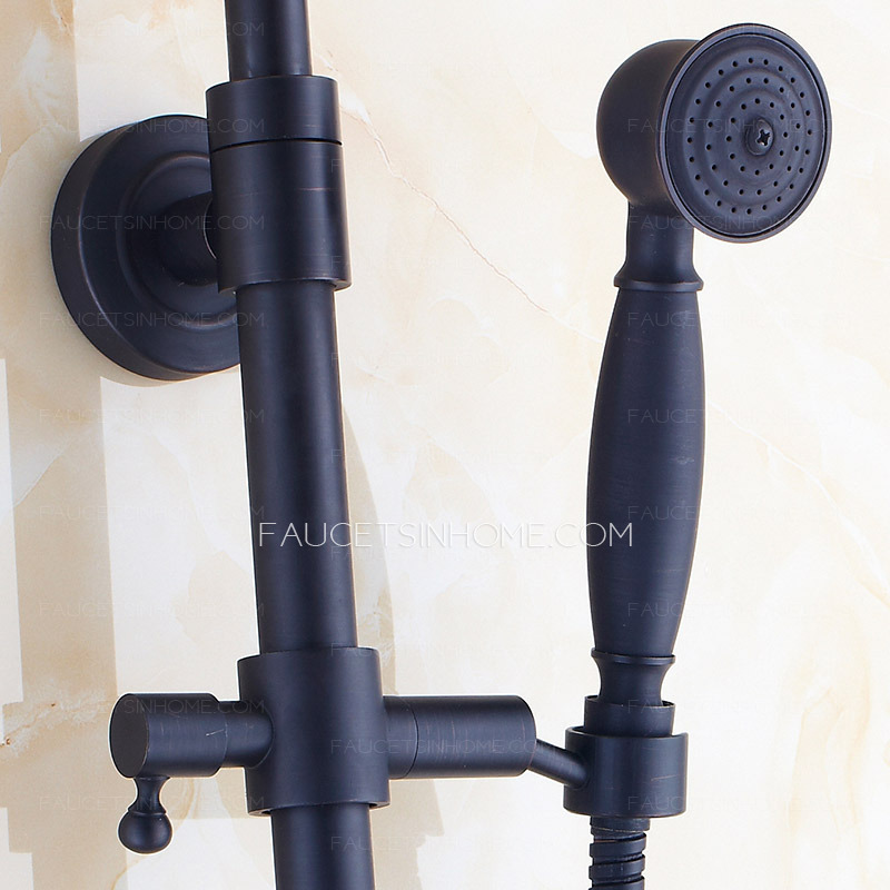 Simple Brass Outside Oil Rubbed Bronze Shower Faucet System
