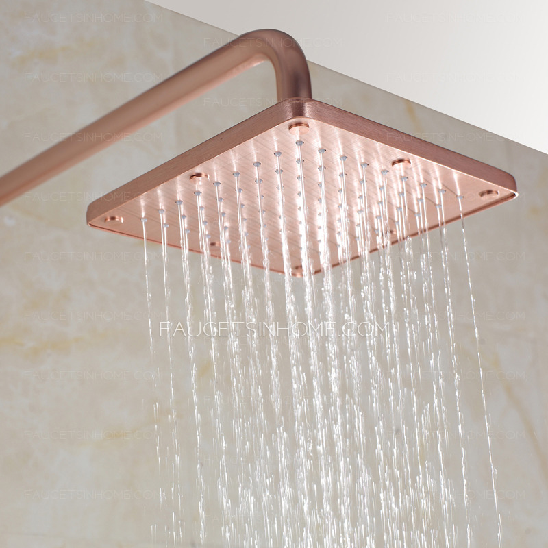 Modern Champagne Gold Head And Shower Faucets System