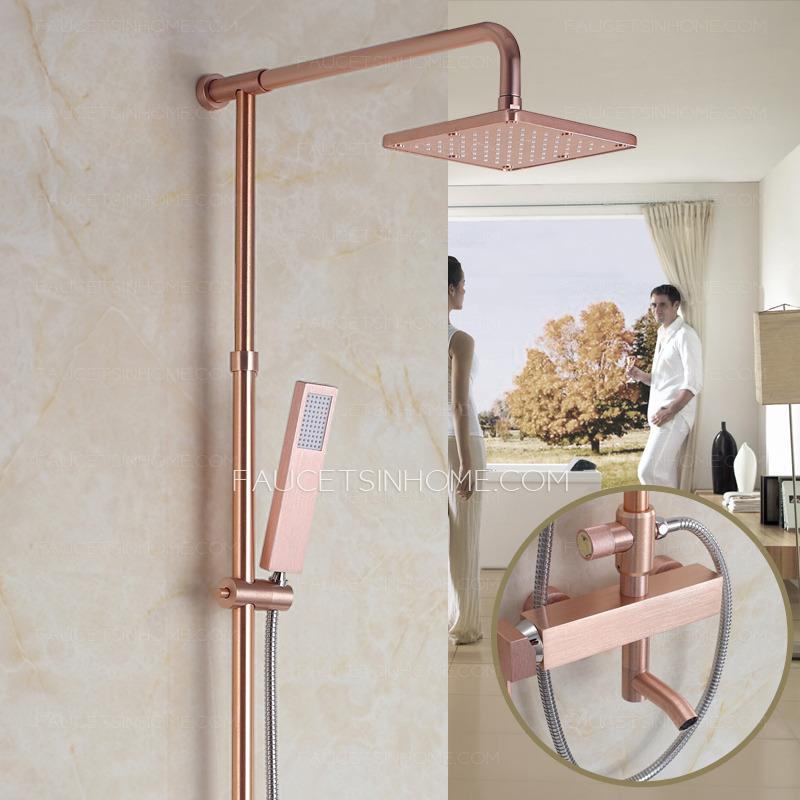 Modern Champagne Gold Head And Shower Faucets System