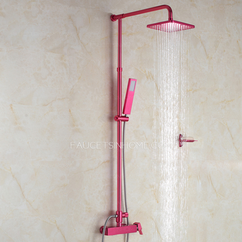 Fashionable Hot Pink Elevating Outdoor Rain Shower Faucet
