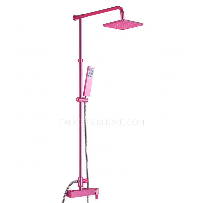 Fashionable Hot Pink Elevating Outdoor Rain Shower Faucet