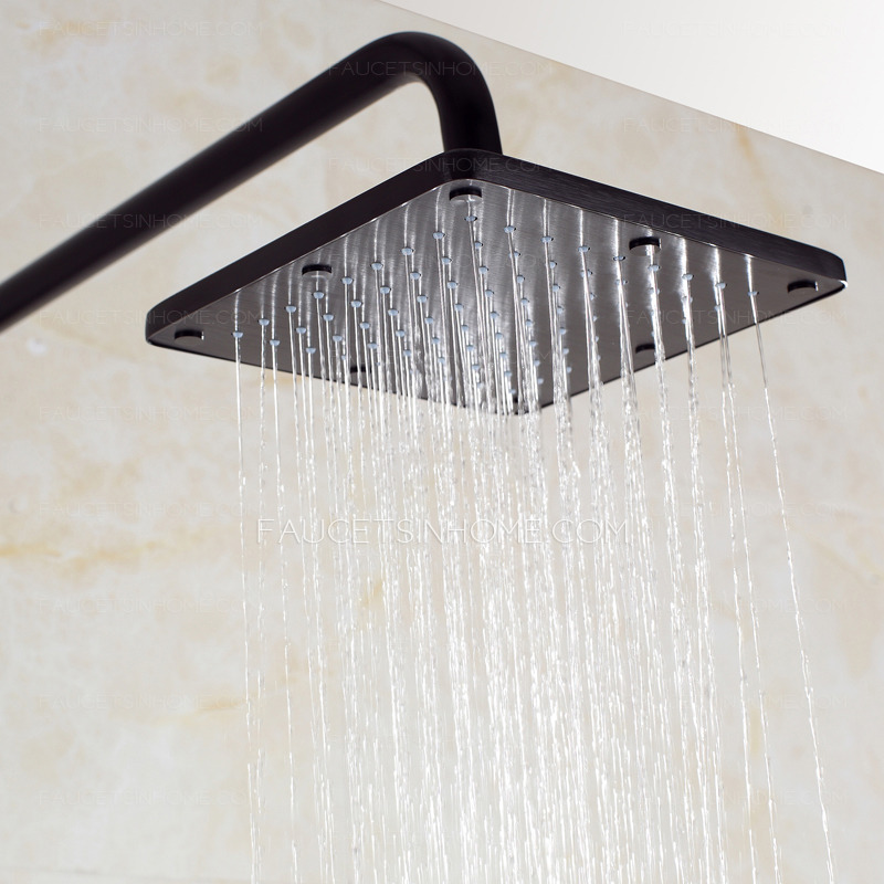 Unique Black Painting Outside Rain Shower Faucets System