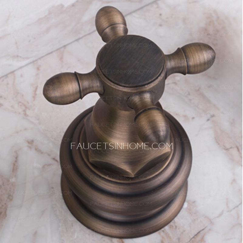 Top Rated Antique Bronze Three Hole Wide Spread Bathroom Faucets