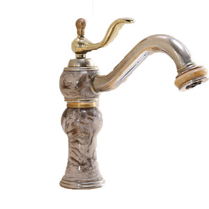 New Arrival Brass Jade Bathroom Facuet Sinlge Hole Single Handle