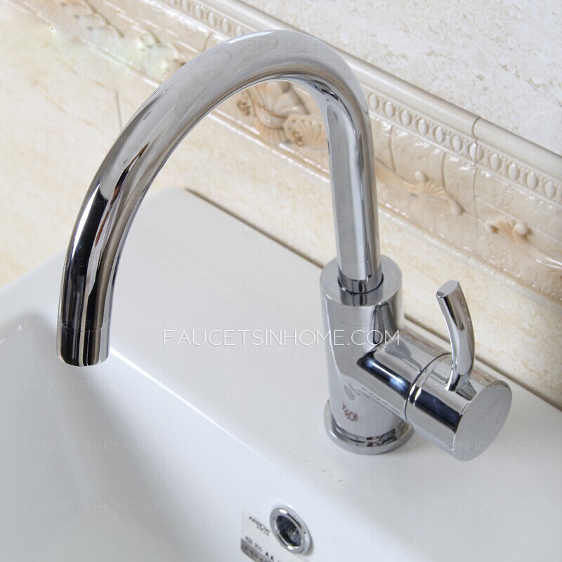 Quality Chrome Single Hole High Arc Kitchen Faucets