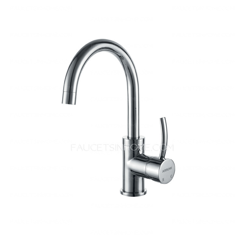 Quality Chrome Single Hole High Arc Kitchen Faucets