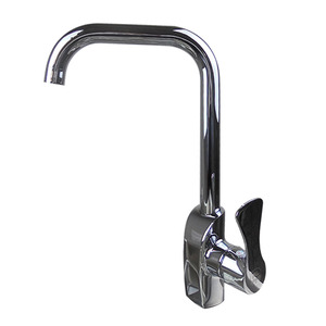 Simple Seven Shaped Brass Kitchen Sink Faucet Rotatable