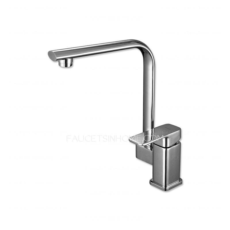 Modern Square Shaped Single Handle Kitchen Faucets