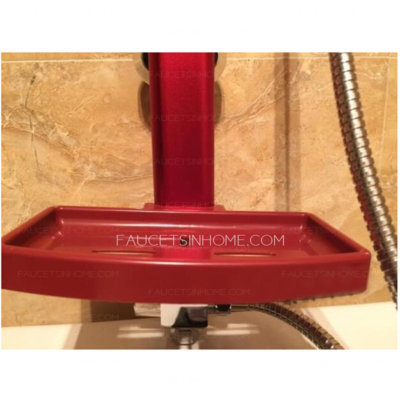 Discount Aluminum Red Wall Mounted Shower Faucet System