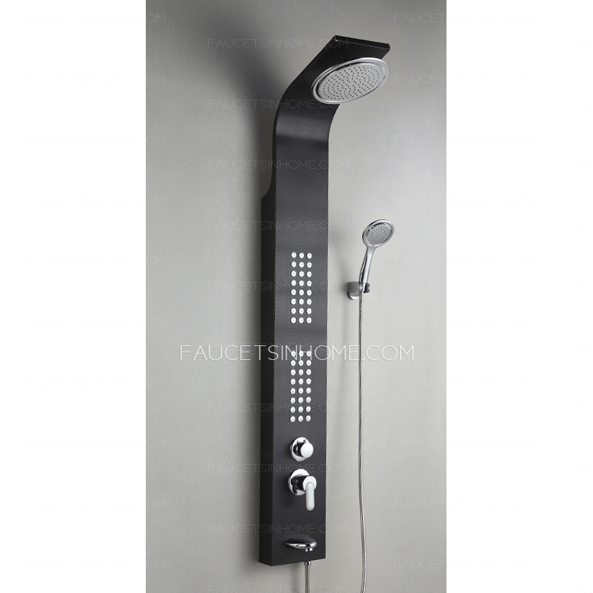 Classical Black Stainless Steel Shower Screen Faucet System
