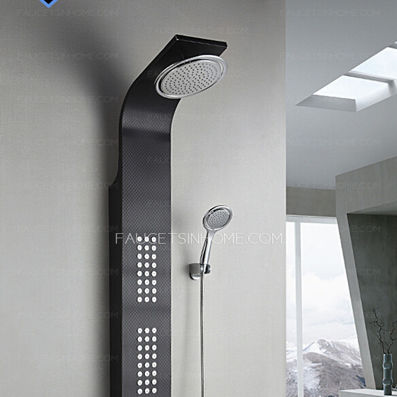 Classical Black Stainless Steel Shower Screen Faucet System