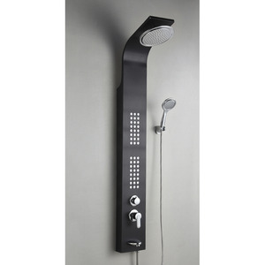 Classical Black Stainless Steel Shower Screen Faucet System