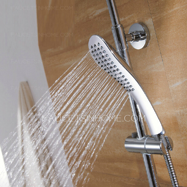 Designer Brass Elevating Outdoor Shower Faucets System