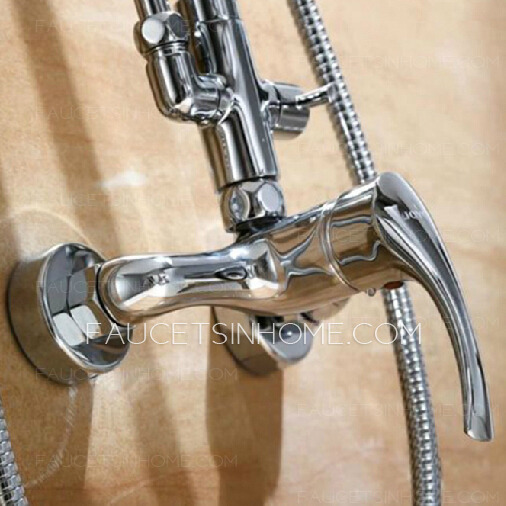 Designer Brass Elevating Outdoor Shower Faucets System