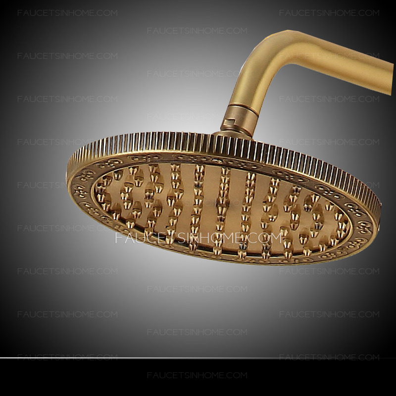 Antique Brass Exposed Rotatable Top Shower Faucet System