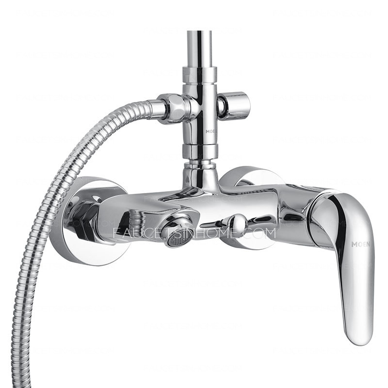 Contemporary Brass Exposed Hand Shower Faucets System