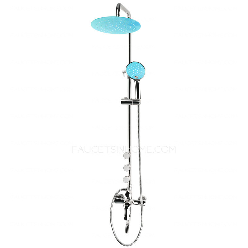Designer Brass Blue Top Shower Heads And Faucets System