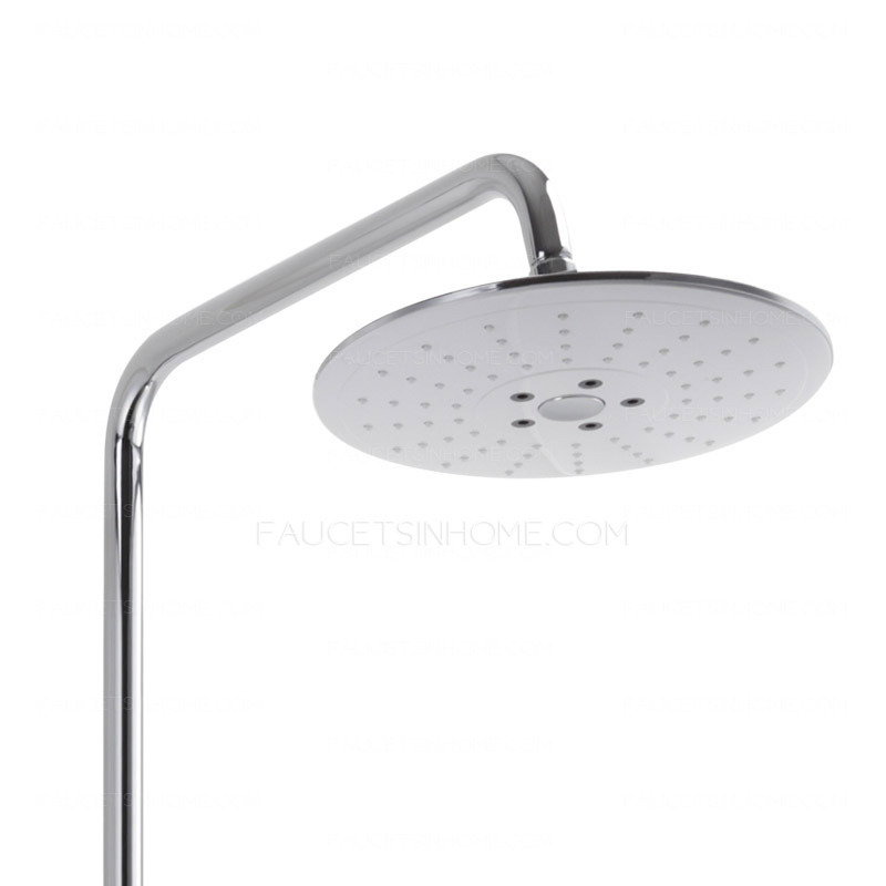 Fashion White Brass Top Shower Head And Faucet System