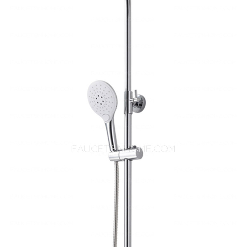 Fashion White Brass Top Shower Head And Faucet System