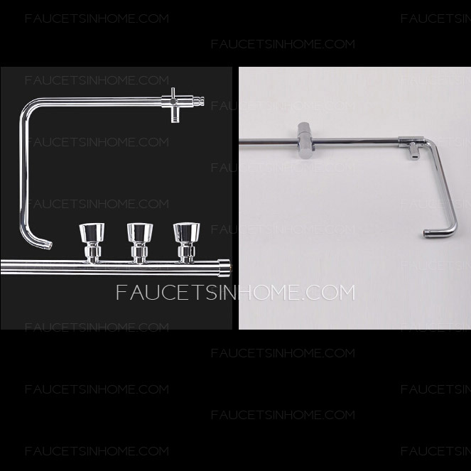 Fashion White Brass Top Shower Head And Faucet System