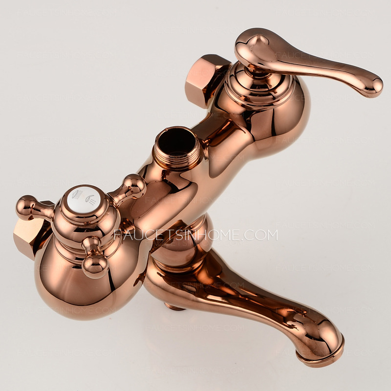 Unique Rose Gold Top Shower Head And Faucets System