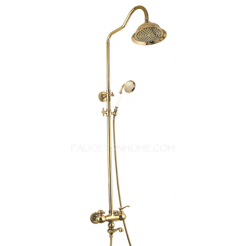 Unique Polished Brass Outdoor Shower Heads And Faucets