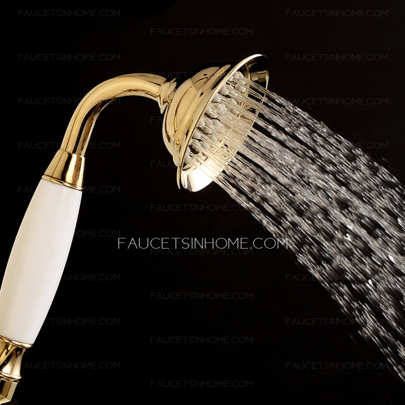 Unique Polished Brass Outdoor Shower Heads And Faucets
