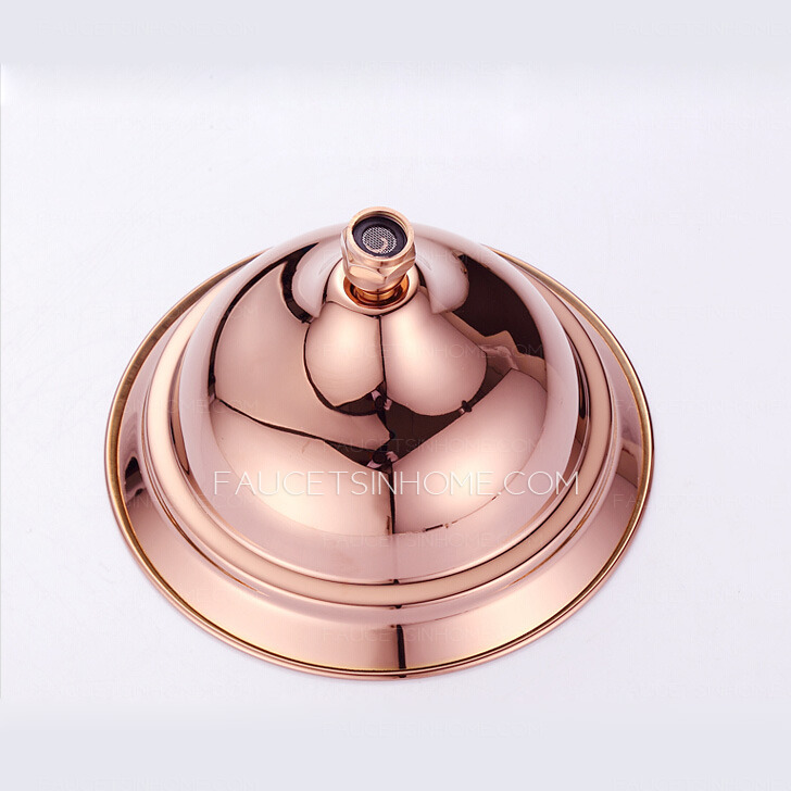 Top Rated Rose Gold Brass Exposed Bathroom Shower Faucets