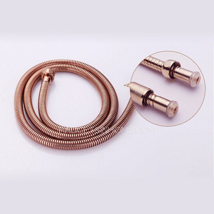Top Rated Rose Gold Brass Exposed Bathroom Shower Faucets