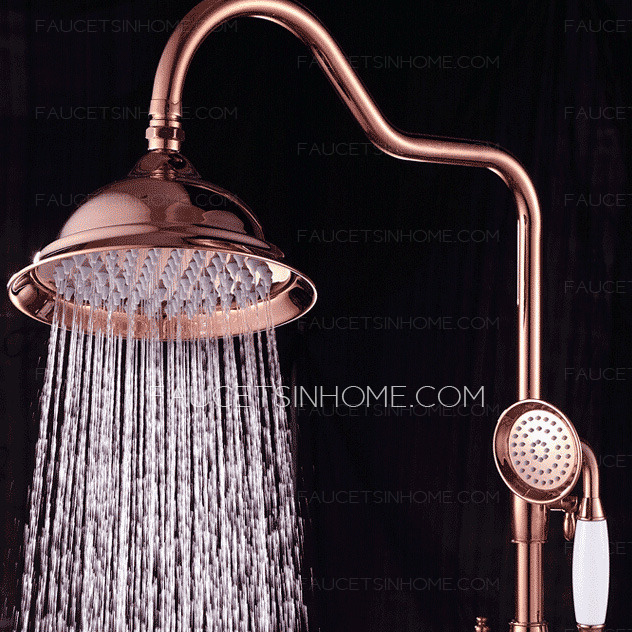 Vintage Outdoor Rose Gold 2 Handle Bathroom Shower Faucets