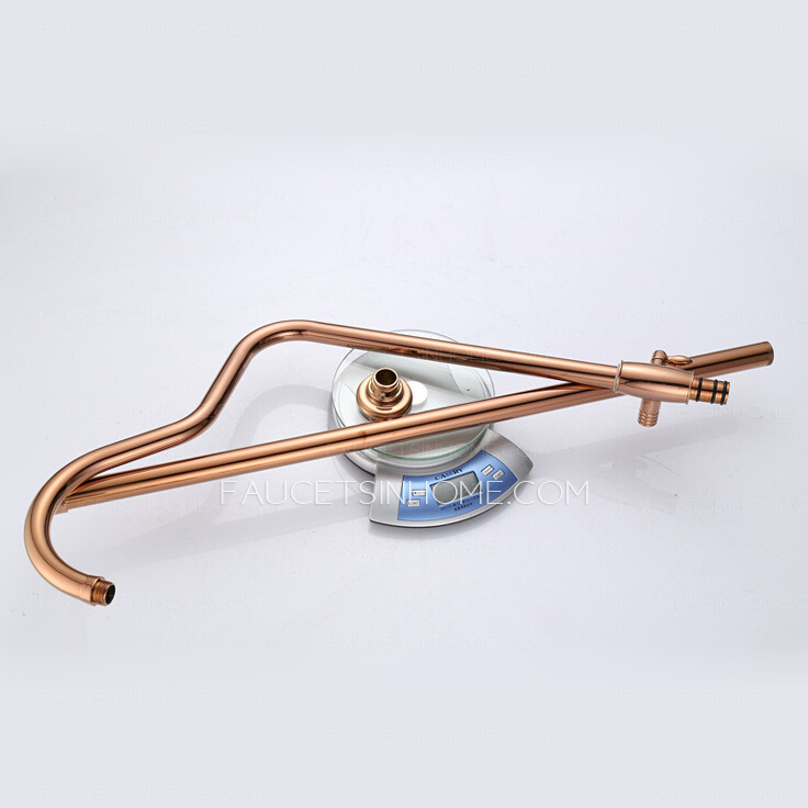 Vintage Outdoor Rose Gold 2 Handle Bathroom Shower Faucets