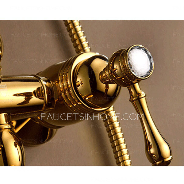 Professional Brass Rose Gold Outdoor Bathroom Shower Faucets