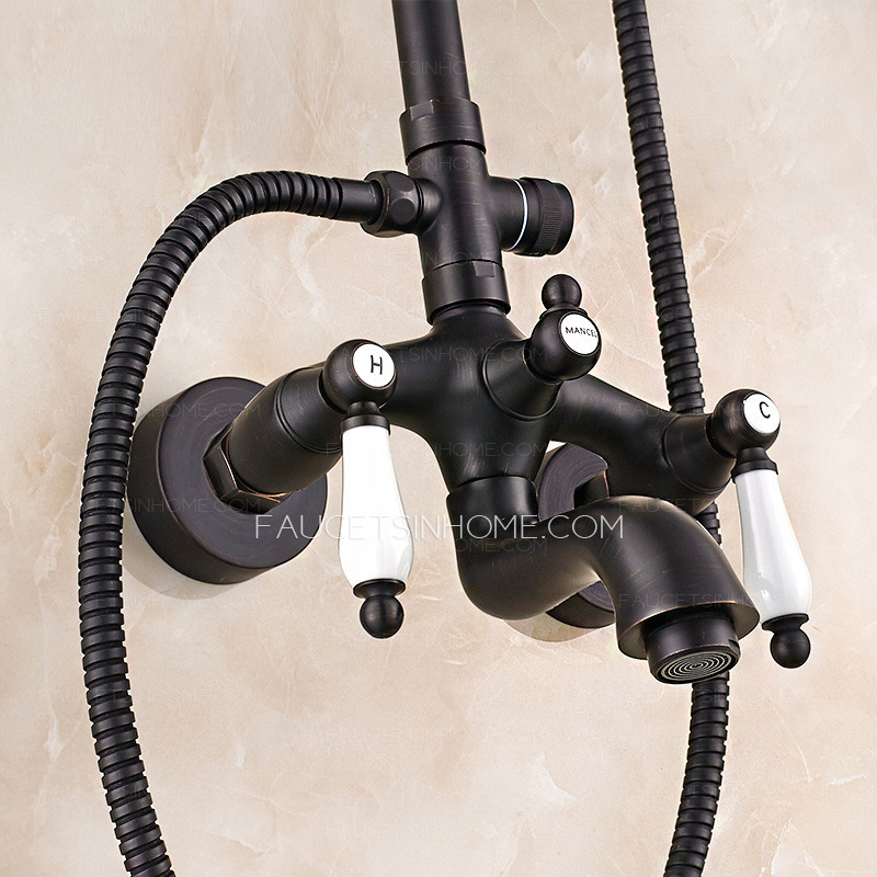 Designer Oil Rubbed Bronze Ceramic Bathroom Shower Faucets