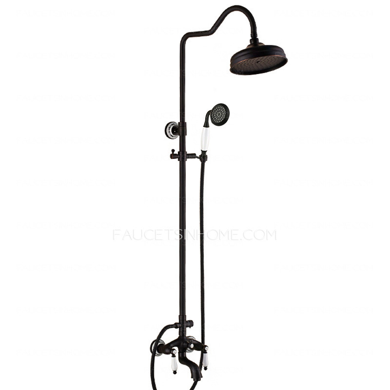 Designer Oil Rubbed Bronze Black Bathroom Shower Faucets